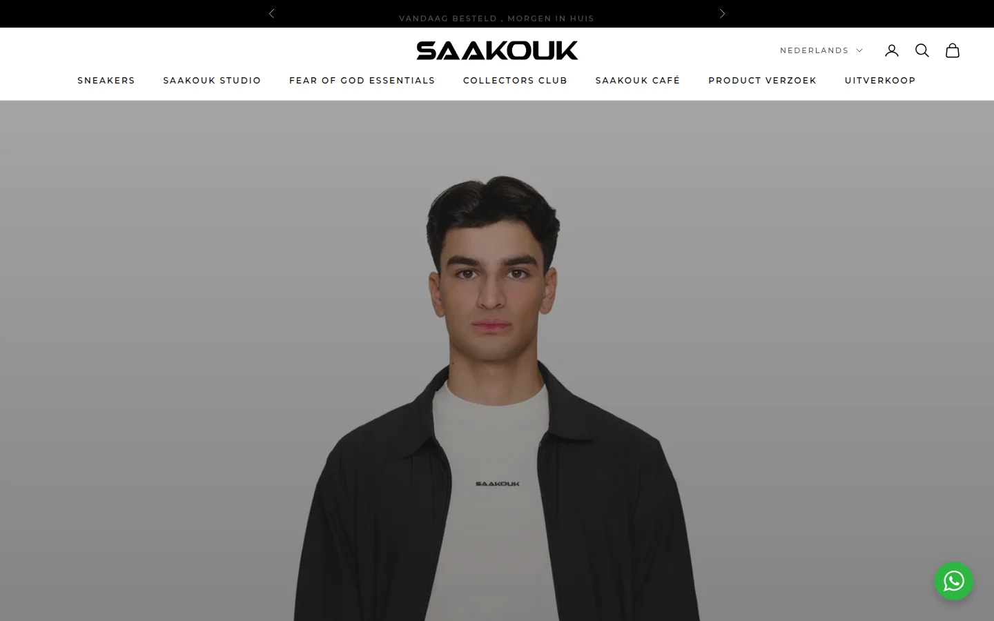 Screenshot van de Saakouk-webshop