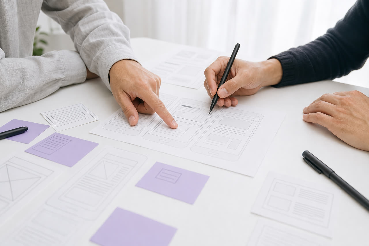 Illustratieve samenwerking rond digitale wireframes